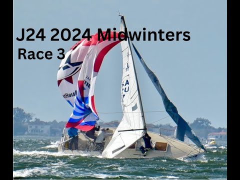 J24 2024 Midwinters Race 3, with onboard crew discussion and tactics.