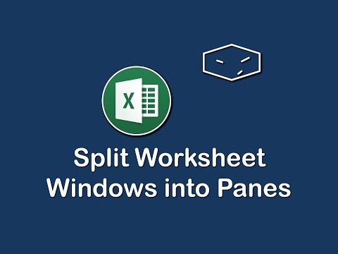ms office excel split worksheet windows into panes