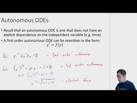 MATA35 - Lecture 7e - autonomous ODEs, direction fields, and phase line
