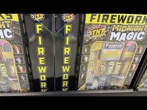 Here is a selection of TNT fireworks for New Year 2026 at a Central IN Walmart. #fireworks #newyear