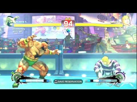 SSF4 :-: Exhibition (8.1.10) :-: blindturkey (Zangief) vs. Notaseal5 (Cody) :-: HD