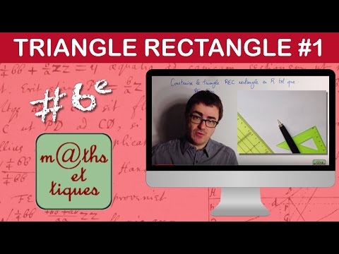 Construire un triangle rectangle (Niveau 1) - Sixième