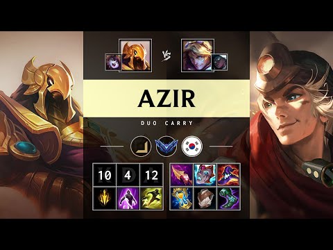 Azir Carry vs Ezreal - KR Diamond Patch 25.10