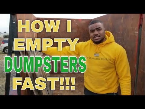 Part of a video titled How To Remove Debris From My Dumpsters Using The Chain and ...