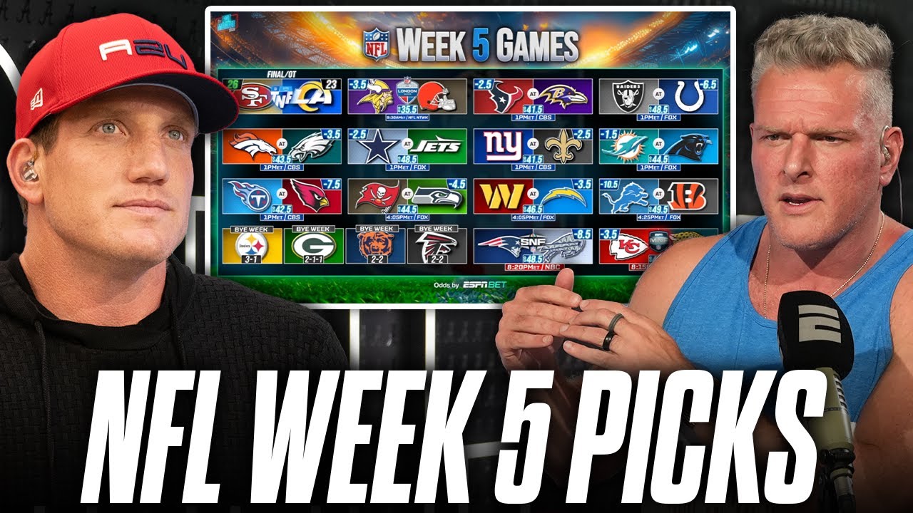 The Pat McAfee Show Picks & Predicts Every Game For NFL's 2025 Week 5 Weekend