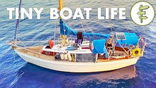 Download lagu Living on a TINY 28ft Salvaged Sailboat for 2 Years   BOAT TOUR mp3