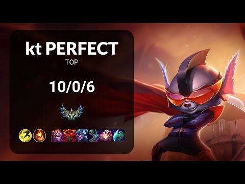 kt PerfecT Rumble vs Renekton TOP - KR CHALLENGER Patch 13.20