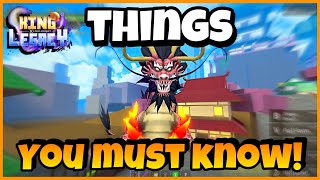 9 Things You MUST Know As A Beginner ! | King Legacy