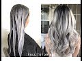 [FULL TUTORIAL] how to babylights balayage on black/dark hair + bleach wash + color melt tone