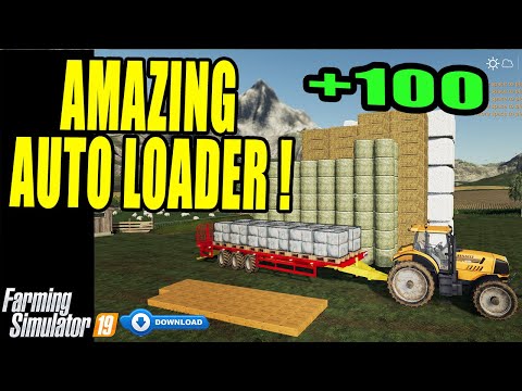 AMAZING AUTO LOADER TRAILER! +100 BALES FANTASTIC LOADING & AMAZING CAPACITY! Farming Simulator 19