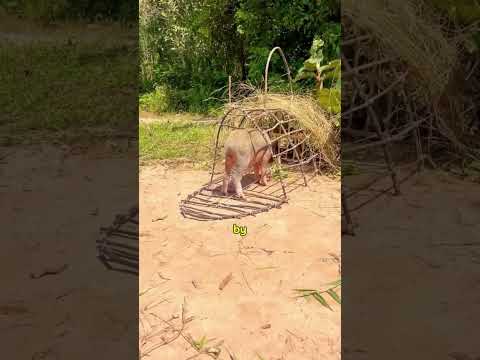 See how this wild boar trap works perfectly! #BoarTrap #WildlifeControl #AnimalTrap #pigtrap