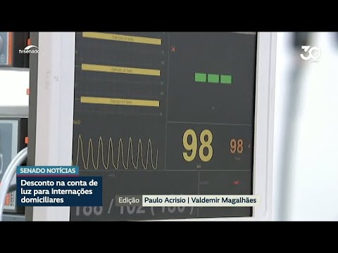 Projeto prevê desconto na conta de luz de pacientes em internação domiciliar