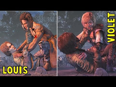Louis Saving Clem vs Violet Saving Clem - The Walking Dead The Final Season Episode 2
