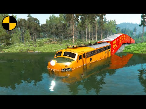 Trains vs Deep Water 😱 BeamNG.Drive