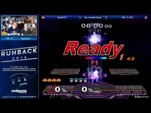 Runback 2016 Intermediate Grand Finals - SpyderJ (Sheik) vs Mr. N (Marth)