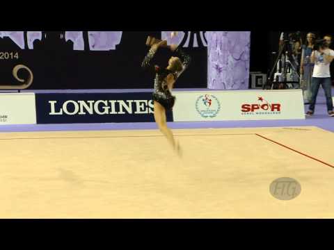 HALKINA Katsiaryna (BLR) - 2014 Rhythmic Worlds, Izmir (TUR) - Qualifications Clubs