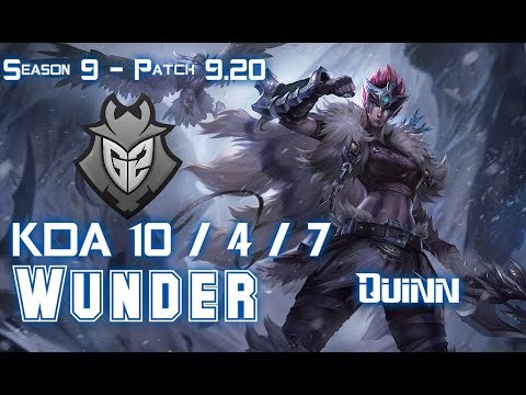 G2 Wunder QUINN vs JAYCE Top - Patch 9.20 EUW Ranked