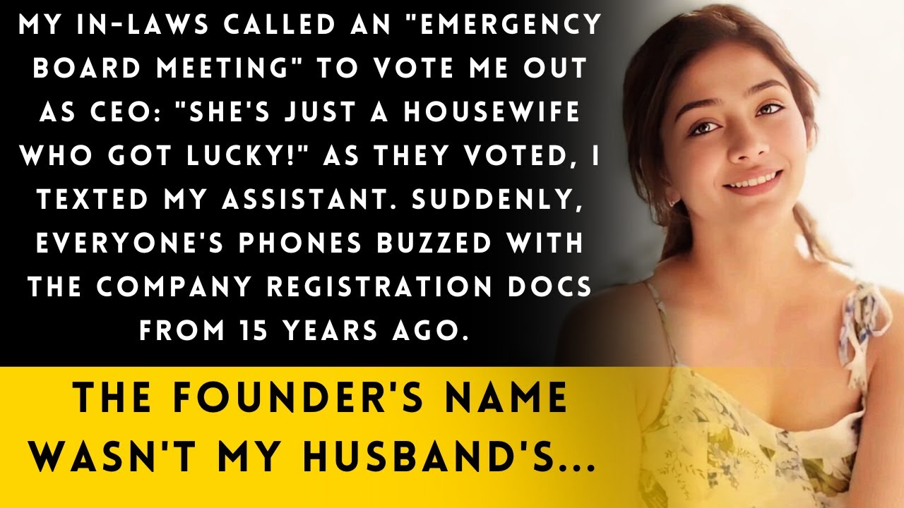 My In-Laws Held A Family Meeting To Remove Me As CEO - They Forgot To Check Who Founded The Company