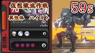 【ゼンゼロ】仮想殲滅作戦 異性体・ハイヨト 極限 被ダメ無し 59秒 盤岳 / ロクシー / リュシア （Ver 3.3）