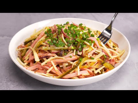 Best Sandwich Filling – SWISS WURSTSALAT | How To Make SAUSAGE SALAD. Recipe by Always Yummy!