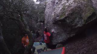 Video thumbnail of Grano angular, 6b+. Can Bruguera