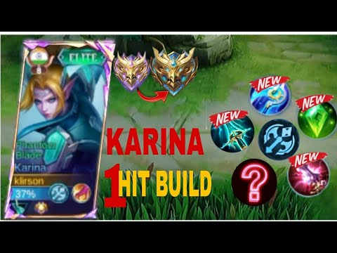 KARINA 1 HIT BUILD 😱 | NEW ITEMS | KARINA INSANE DAMAGE | MLBB