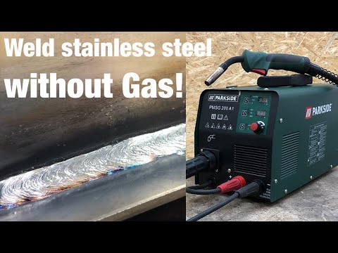 Welding stainless steel with flux cored wire without gas / Parkside® PMSG 200 A1 / Test