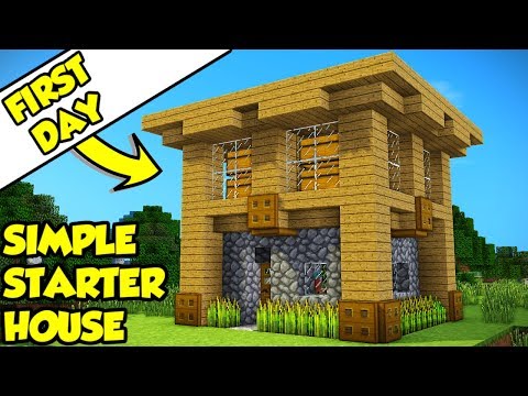Minecraft Simple Survival Starter House Tutorial (How to Build) Video