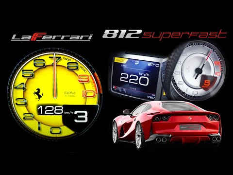 Ferrari Acceleration Test : 812 Superfast VS La Ferrari