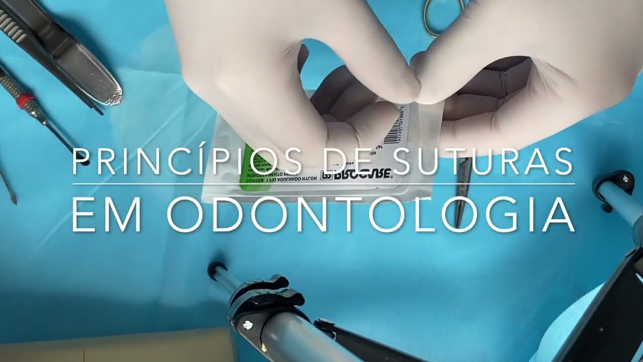 Abrindo o fio de sutura nylon 4-0