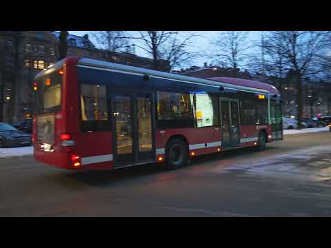 Sweden, Stockholm, Jungfrugatan bus stop