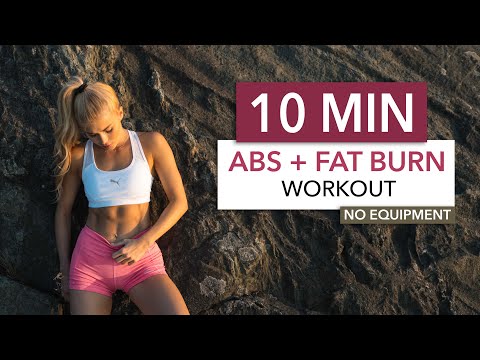 10 MIN ABS + FAT BURN - Floor Edition / burn fat to see the abs you train I Pamela Reif thumnail