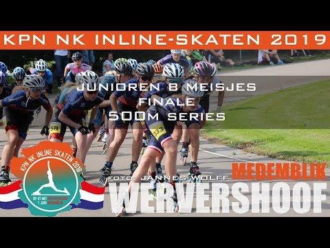 Junioren B Meisjes Finale 500m Series KPN NK Inline Skaten Wervershoof Medemblik 2019