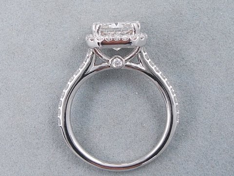 2.84 ctw Cushion Cut  Diamond Engagement Ring - BigDiamondsUSA