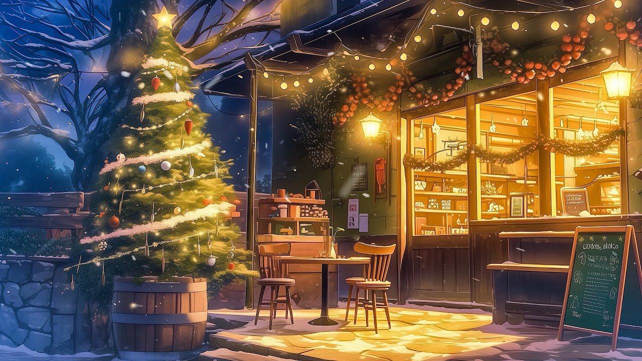Cozy Christmas Coffee Shop ☕ Lofi Holiday Vibes ☕ Winter Lofi Songs To Make You Feel Peaceful