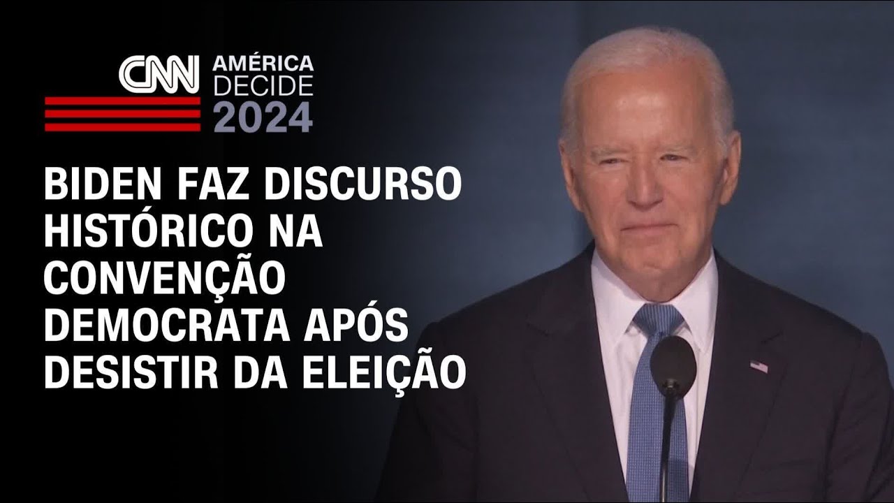 Biden faz discurso histórico na Convenção Democrata após desistir de eleição | AMÉRICA DECIDE