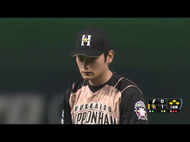 【CS Final】3回裏 ファイターズ中村 二死満塁のピンチも追加点与えず!! 2014/10/16 H-F