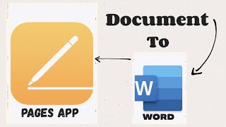 Convert Document Into Word in iPad via Pages App.🌼