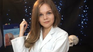 АСМР | Триггерный Окулист | Латексные Перчатки, Фонарик, Неразборчивый шёпот | ASMR Eye Exam