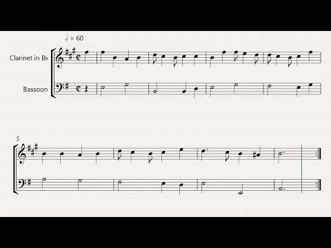 Douce Dame Jolie - Clarinet and Bassoon Sheet Music