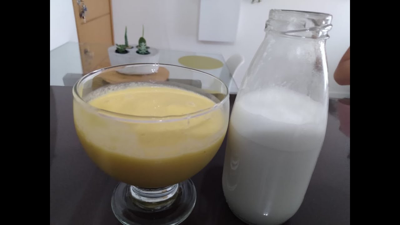 Sorvete de manga com leite de coco