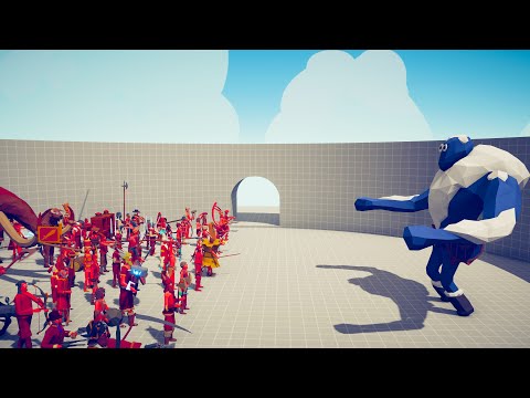 HOW MANY FACTIONS TO TAKE DOWN ICE GIANT - Totally Accurate Battle Simulator TABS