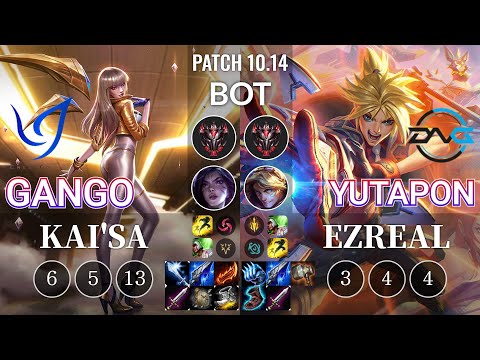 CGA Gango Kai'Sa vs DFM Yutapon Ezreal Bot - KR Patch 10.14