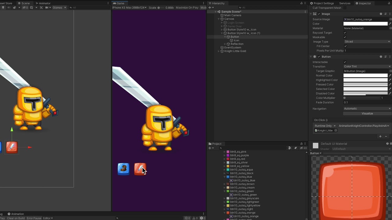 Unity Asset Store GUI Kit Pro Making Animated Knights Video