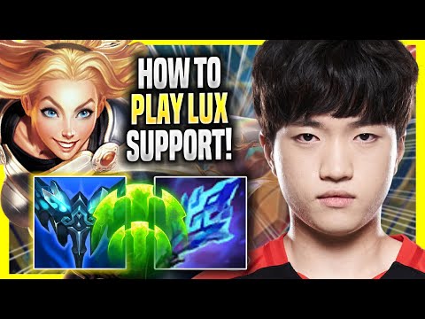 LEARN HOW TO PLAY LUX SUPPORT LIKE A PRO! - T1 Keria Plays Lux SUPPORT vs Rakan! | Season 2022
