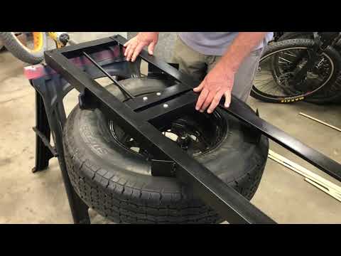 Build Inexpensive Under Trailer Spare Tire Winch - Can Accommodate Two Spares