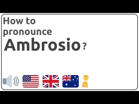 How to pronounce Ambrosio in english?