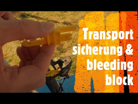 Transport lock disc brake bicycle and bleeding block function and use #bicycle #mtb