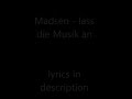 Madsen - Lass die Musik an (lyrics in description ...