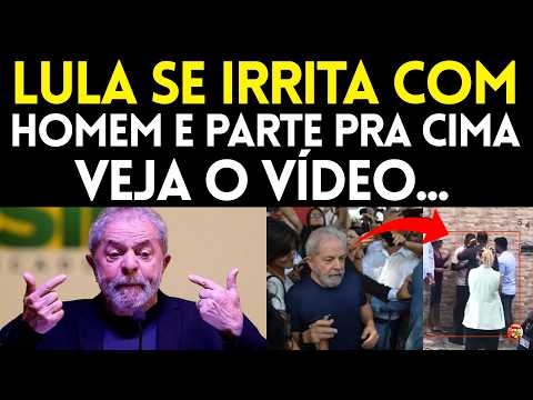 LULA SE IRRITA COM TRABALHADOR E PARTE PRA CIMA COM SEGURANÇA SABE QUE PERDEU PRA FLÁVIO BOLSONARO